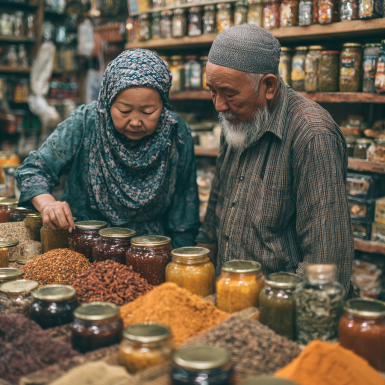 Активные пожилые люди на кухне
